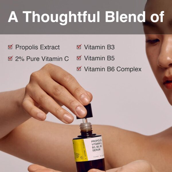 TOUN28 Propolis Vitamin C B3 B5 B6 Serum 1.01 fl.oz / 30ml | Nutrient Face Serum for Dry and Tired Skin | With Propolis and Pure Vitamin C | Allergen-free and Cruelty-free - Image 3